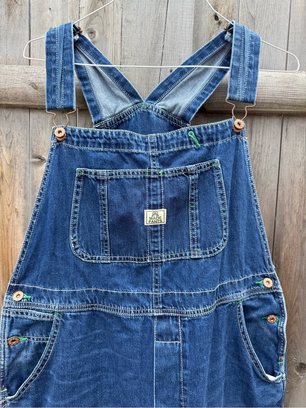Women's Made Pants Blue Denim Overall Jumpsuit - Classic Workwear Style